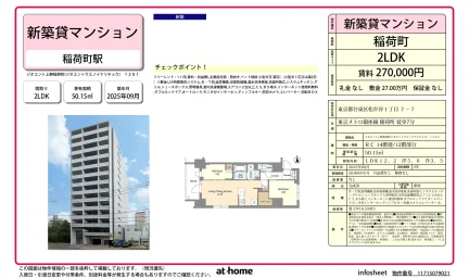 Brand New 2LDK Condo Near Station in Matsugaya 0