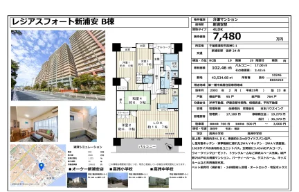 レジアスフォート新浦安 B棟 4LDK 0