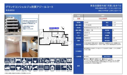 グランドコンシェルジュ用賀アジールコート 308号 0