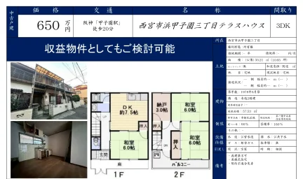 西宮市浜甲子園三丁目テラスハウス 0