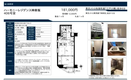 ハーモニーレジデンス神楽坂 406号 0