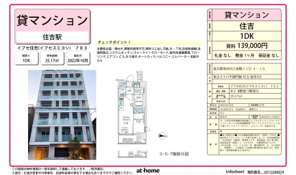Modern 1DK Condo Near Station in Kotobashi 0