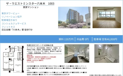 ザ・ウエストミンスター六本木 1003号 0