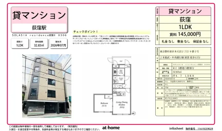 Brand New 1LDK Condo in Honamanuma 0