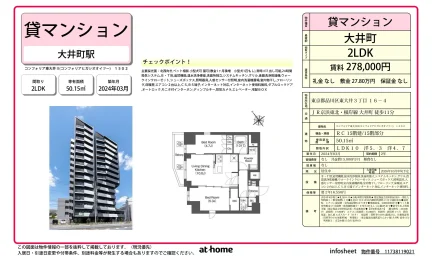 コンフォリア東大井Ⅱ 1502 0