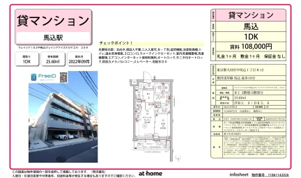 Modern 1DK Condo in Nakamagome 0
