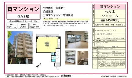 代々木伊藤ローヤルコーポ 304号 0