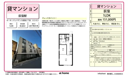 Modern 1LDK Condo in Minamiogikubo 0