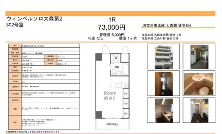 ウィンベルソロ大森第2 302号 0