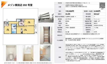 メゾン東田辺 202号 0