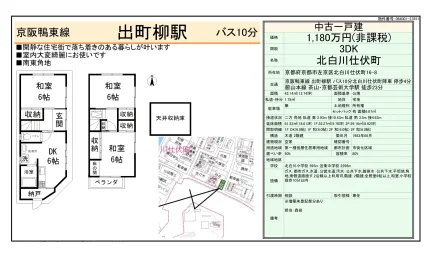 北白川仕伏町 3DK 0