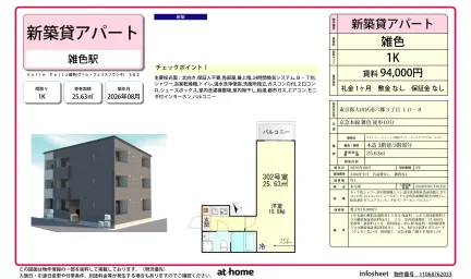 Brand New Studio Condo in Minamirokugo 0