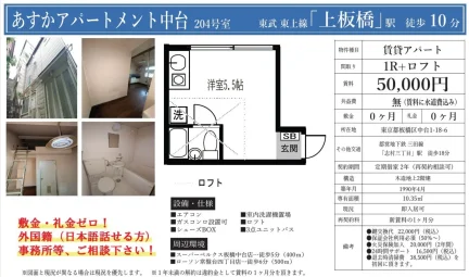 あすかアパートメント中台 204号 0