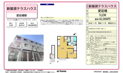 Brand New 1LDK Condo Near Station in Tsuchitoi 0