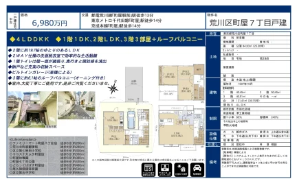 荒川区町屋7丁目戸建 4LDK 0
