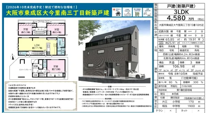大今里南三丁目新築戸建 3LDK 0