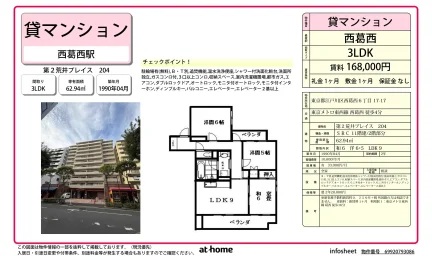 Vintage 3LDK Condo Near Station in Nishikasai 0