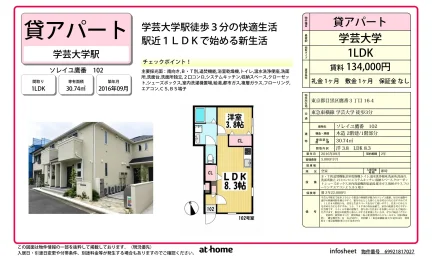 ソレイユ鷹番 102号 0