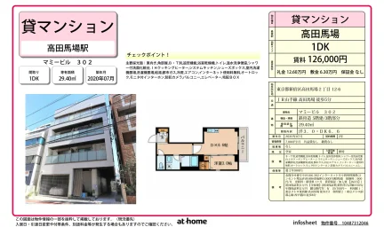Modern 1DK Condo Near Station in Takadanobaba 0