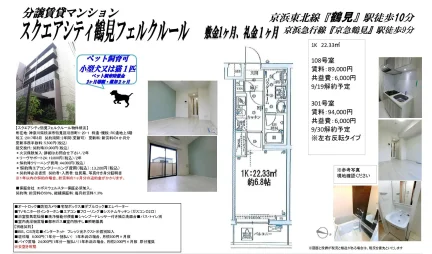 スクエアシティ鶴見フェルクルール 108号 0
