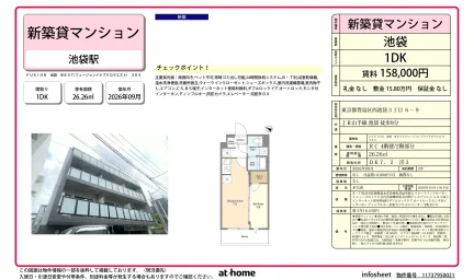 Brand New 1DK Condo in Nishiikebukuro 0