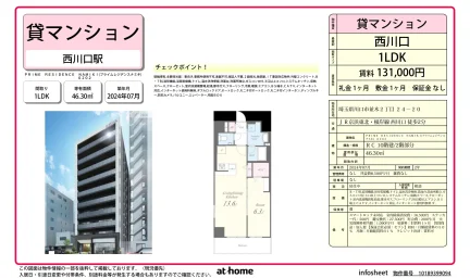 Brand New 1LDK Condo Near Station in Namiki 0