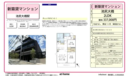 Brand New 2LDK Condo in Higashiyama 0
