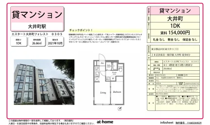 Modern 1DK Condo in Higashioi 0