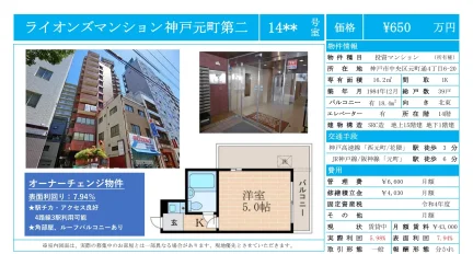 Well-Kept Studio Condo Near Station in Motomachidori 0