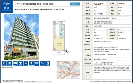 レジディア日本橋馬喰町II 1302号 0
