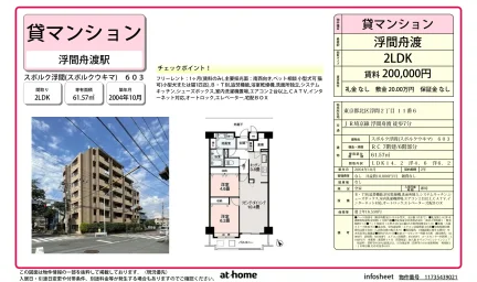 2LDK Condo Near Station in Ukima 0
