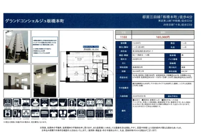 グランドコンシェルジュ板橋本町 1103号 0
