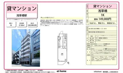 Modern Studio Condo Near Station in Yanagibashi 0