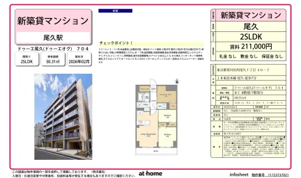 Brand New 2SLDK Condo Near Station in Nishiogu 0