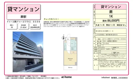Brand New Studio Condo Near Station in Shibashimmachi 0