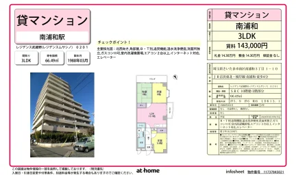 Well-Kept 3LDK Condo Near Station in Minamiurawa 0