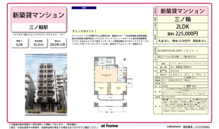 Brand New 2LDK Condo Near Station in Minowa 0