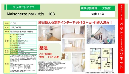 Maisonette park 大竹 103号 0