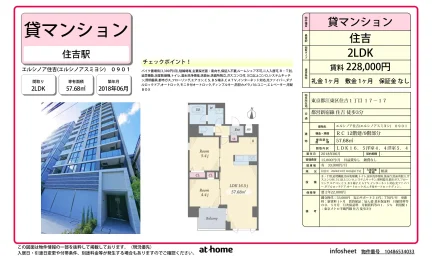 Modern 2LDK Condo Near Station in Sumiyoshi 0