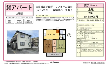 Charming 2DK Condo in Nishimiyashita 0