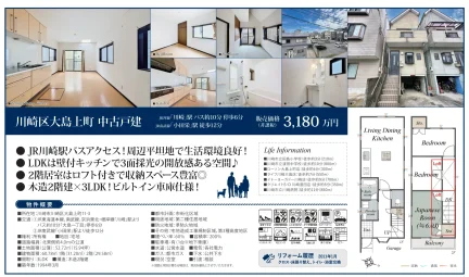 川崎区大島上町 中古戸建 3LDK 0