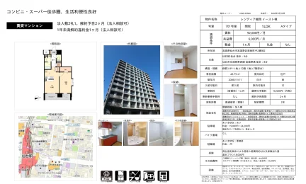 1LDK Condo in Teppomachinaka 0