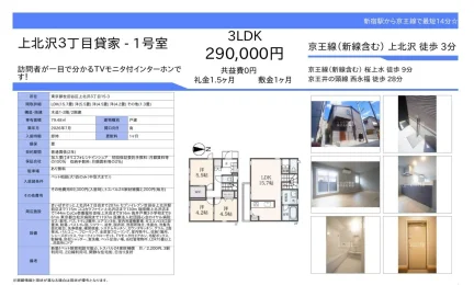 上北沢3丁目貸家1号室 1号室 0