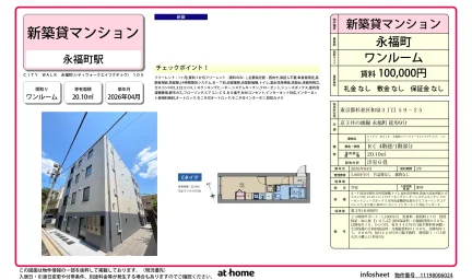 Brand New Studio Condo in Eifuku 0