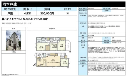 岡本戸建 4LDK 0