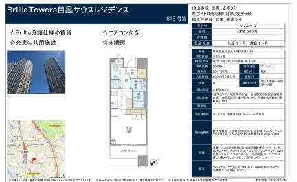 ブリリアタワーズ目黒サウスレジデンス 813号 0