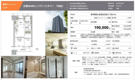 目黒MARCレジデンスタワー 1402 0