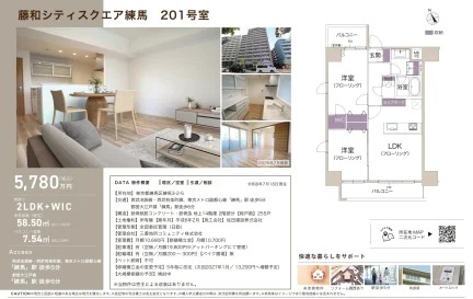 藤和シティスクエア練馬 201号室 201号 0