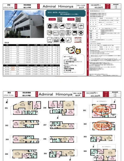 アドミラル碑文谷 304号 0