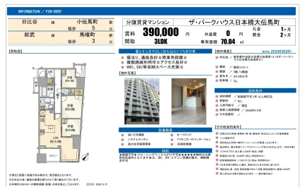 ザ・パークハウス日本橋大伝馬町 511号 0